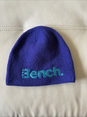 Bench Kids Purple Knit Beanie with Teal Logo